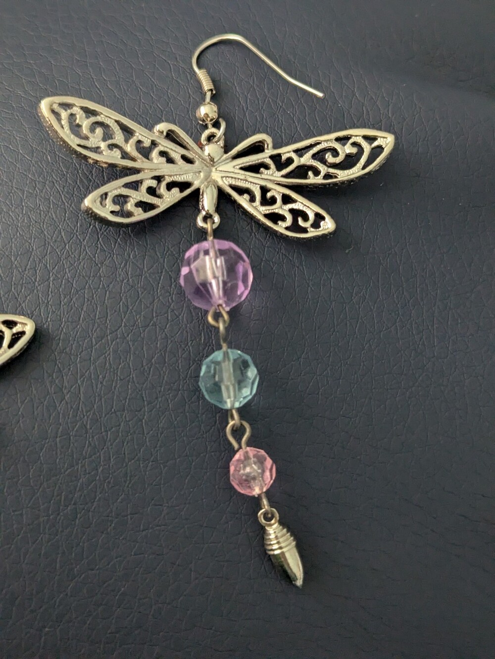 Vintage 1990 Avon Dragonfly Pierced Earrings - Picture 6 of 8